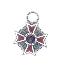 Romanian Order Of The Crown Vermeil Sterling Silver Enamel Medal picture