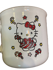 HELLO KITTY Large Coffee Mug, Candy Canes, 2023 Sanrio Black Interior, 20 oz New picture