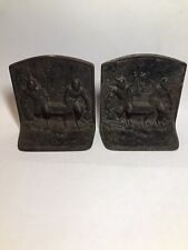 Antique Hubley Cast Iron Pirate Ship Treasure Chest Pirates Cast Iron Bookends picture