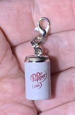 Diet Dr Pepper Soda Can Pop Charm Zipper Pull & Keychain Add On Clip picture