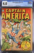Captain America Comics #20 CGC VG 4.0 Cream To Off White Timely 1942 picture