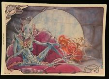 Science Fiction Portfolio Lithograph 1979 11x16 Alien Tarot Card by FREFF picture