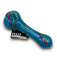 Cool Blue Strong Thick Glass Tobacco Smoking Pipe Spoon Bowl  - (4.5