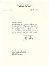 BYRON R. WHITE - TYPED LETTER SIGNED 04/27/1979 picture