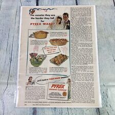 Vintage 1943 Print Ad Pyrex Ware Cooking Baking Magazine Advertisement Ephemera picture