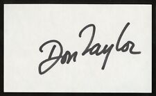 Don Taylor d1998 signed autograph auto 3x5 Cut American Actor in The Naked City picture