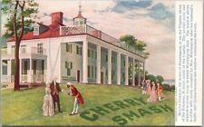 Vintage CHERRY SMASH Beverage / Soda Advertising Postcard / Mount Vernon Scene picture