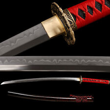 Japanese Handmade Samurai Katana Sword Full Tang Clay Tempered T10 Steel picture