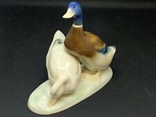VTG Metzler Orloff Mallard Duck Geese Figurine Porcelain Germany Marked HD picture