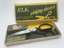 ELK VTG Pinking Shears Scissors Model C size 7” Sewing Shears Chrome Plated A2 picture