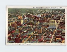 Postcard Aeroplane View of Business District, Denver, Colorado picture