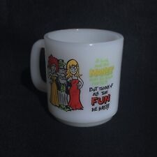 Vintage Glasbake Coffee Mug  A Fool and His Money May Be Soon Parted  picture