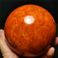 TOP 1330g Natural Polishing Sun Stone Agate Crystal Sphere Ball Healing WD1089 picture