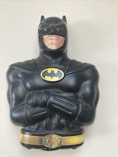 Vintage 1989 Batman Plastic Piggy Bank, Crossed Arms Michael Keaton, DC Comics picture