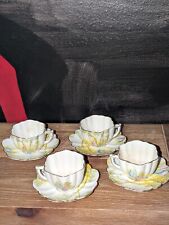 Melba Fine Grade Antique Made In England Tea Cup And Saucer Set (4) picture