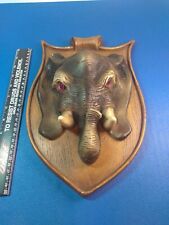 Vintage Wild  Red Eyed Elephant Wall Art Head Mount picture