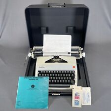 Vintage Olympia International De Luxe Typewriter Serial #4845405 White with Case picture