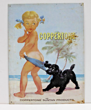 Vintage Coppertone Girl Suntan Lotion Vintage Style Ad Metal Tin Sign 16