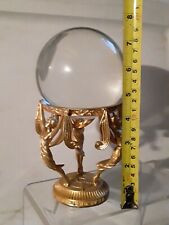 Vintage 1989 Franklin Mint Crystal Visions Crystal Magnifier Ball on Stand 8