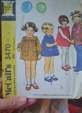 Vintage UNCUT Girls McCall's Pattern 3470 (From 1972) Size 3 picture