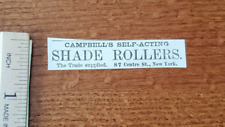 Harper's Weekly 1875 Advertisement CAMPBELLS SELF ACTING SHADE ROLLERS CENTRE ST picture