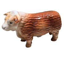 VTG Hereford Bull Ceramic Porcelain Figurine Farm Animal Statuette 5