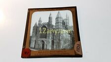 FQU Glass Magic Lantern Slide Photo WEST FRONT,  ROCHESTER CATHEDRAL, ENGLAND picture