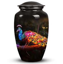 Unique Large Peacock Urn For Mom's Ashes - Memorial Keepsake picture