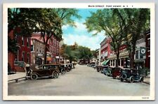 Main Street. Port Henry, New York Postcard picture
