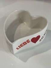 Vintage FTD Curvy Heart Bowl Planter 1979 Ceramic Love Valentine's Day picture