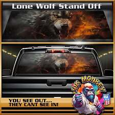 Lone Wolf Standoff - Truck Back Window Graphics - Customizable picture
