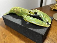 Vintage Centerpiece Green Glazed Ceramic Lobster Rare 11