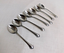 F6 - Pfaltzgraff Stainless Flatware Meridian 2 Teaspoons + 5 Soup Spoons picture