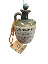 Vintage Tullamore Dew Irish Whiskey Ceramic Crock Jug Tag Empty Bottle Decanter picture