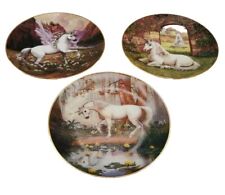 The Enchanted World of the Unicorn Plate Collection by Ruth SandersonSet Of 3 picture