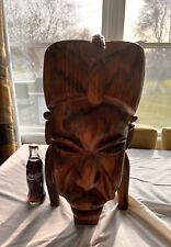 Vtg African Mongoy Wood Hand Carved Stand Alone  Sculpture 18x10” 12 lbs Unique picture