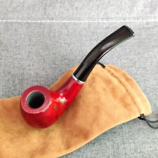 1pcs Solid Wood Classic Creative Red Wood Pipe Accessories Smoking Craft Pipe picture