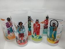 1959 Knox Oil Famous Oklahoma Indians Glasses by Acee Blue Eagle - Six glasses picture