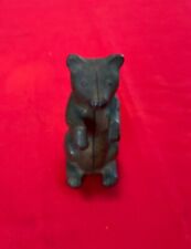 Vintage Cast Iron Begging Bear Still Coin Bank picture