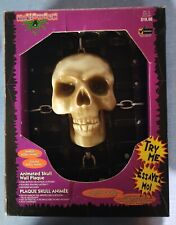 Gemmy Animated Skull Wall Halloween Plaque Sings SOUL MAN Light up Eyes Read picture