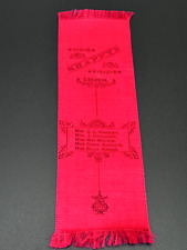 RED 1886 HAPPY NEW YEAR RIBBON - KINGSLEY UPDEGRAFFF WALKER GARWOOD DUNCAN L291 picture