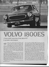 1972 Volvo 1800 E vintage print ad and 2 page road test of 1972 Volvo 1800 ES picture