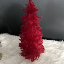 Vintage Magenta Dark Pink Feather Tree 14