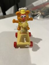 Vintage Muppet Babies PVC Figure Fozzie Bear on Hobby Horse 1986 picture