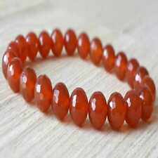 6mm Natural Agate Crystal Stretch Beaded Bracelet 7.5inches spread Seven Chakras picture