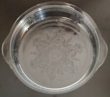 Vintage Fire King Clear Etched Glass Pie Baking Dish 9