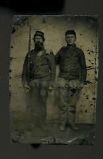 Two Civil War Soldier Friends One Armed 1860s Tintype picture