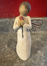 Willow Tree Angel “Loving Angel”  Red Rose 5.25” 2002 Susan Lordi - Demdaco picture