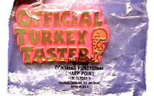 Hallmark PIN Thanksgiving Vintage OFFICIAL TURKEY TASTER 1981 Brooch NEW MIP picture
