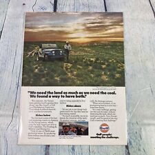 Vintage 1979 Print Ad Gulf Oil Coal Navajo Land Magazine Advertisement Ephemera picture